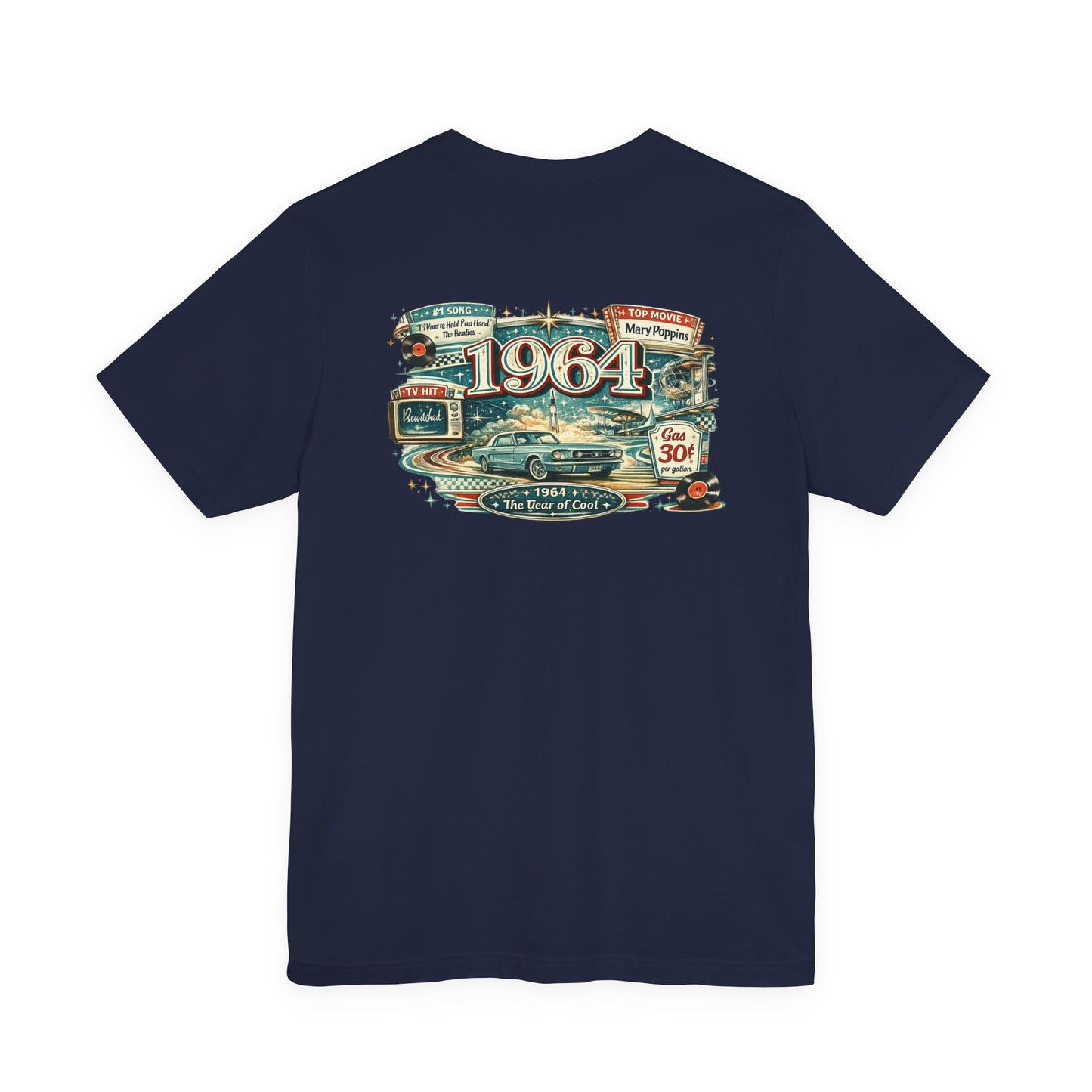 1964 Mustang T-Shirt | Vintage Born in 1964 Gift | 62nd Birthday Retro Tee for Men & Women