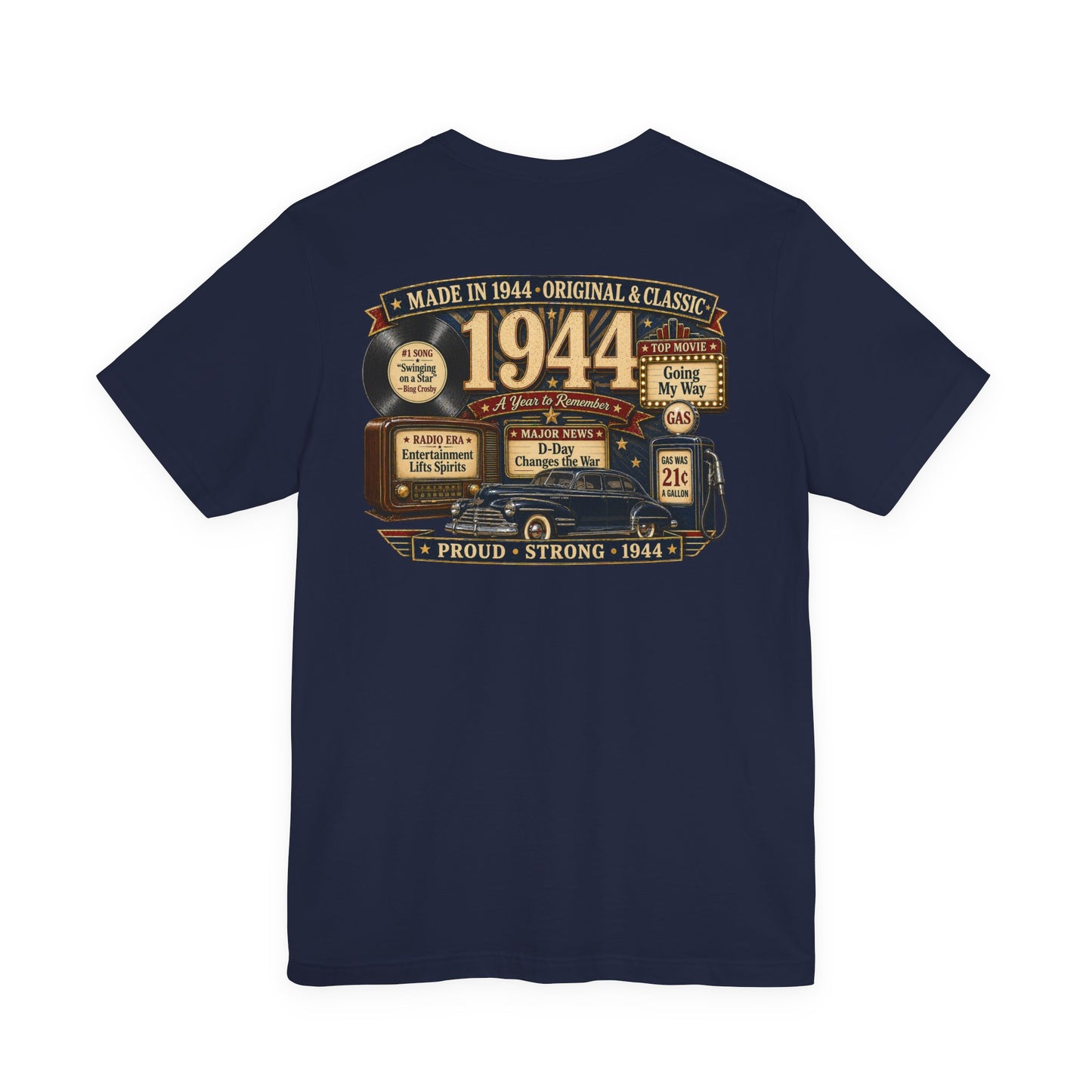 1944 Luxury Liner T-Shirt | Vintage Born in 1944 Gift | 82nd Birthday Retro Tee for Men & Women