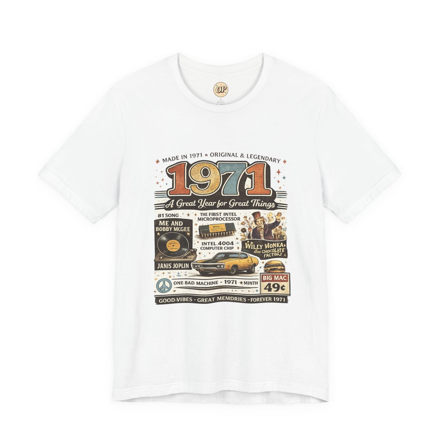 1971 Muscle Car T-Shirt | Born in 1971 Birthday Gift | 55th Birthday Tee for Men & Women