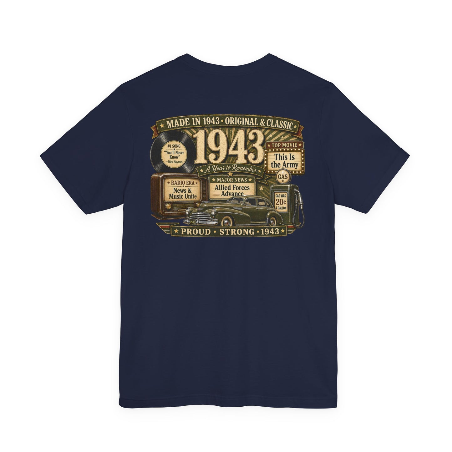 1943 Fleetmaster T-Shirt | Vintage Born in 1943 Gift | 83rd Birthday Retro Tee for Men & Women