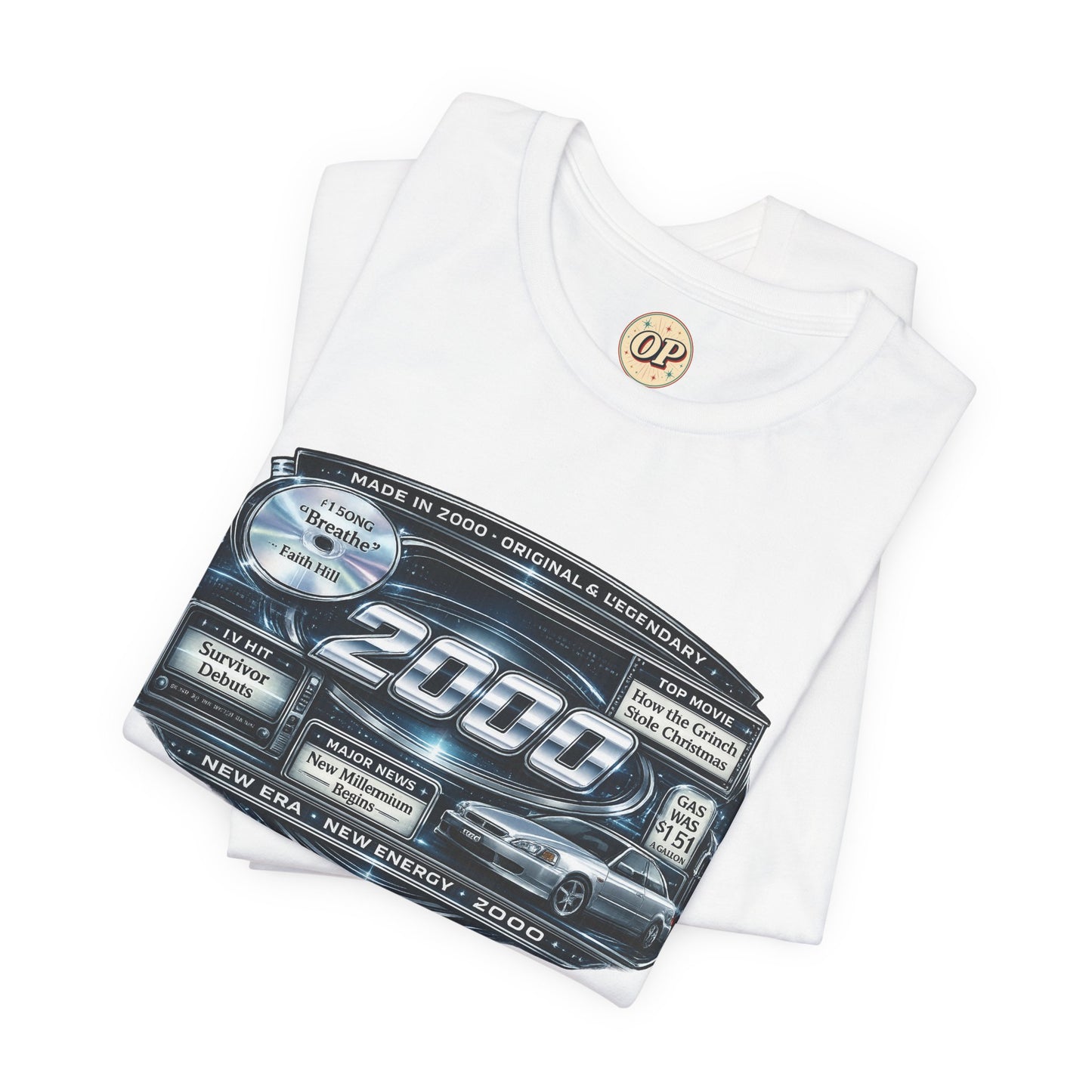 2000 Y2K Classic Car T-Shirt | Born in 2000 Birthday Gift | 26th Birthday Tee for Men & Women