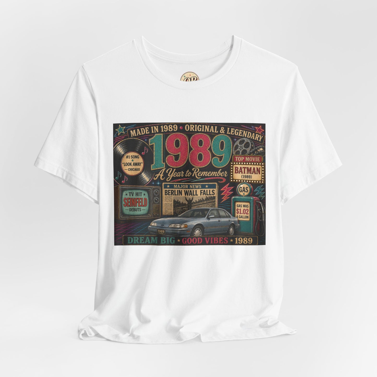 1989 Classic Car T-Shirt | Born in 1989 Birthday Gift | 37th Birthday Tee for Men & Women