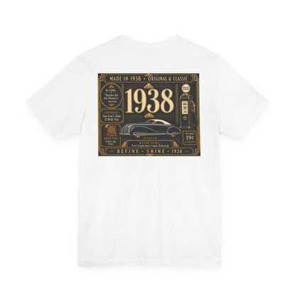 1938 Buick Y-Job T-Shirt | Vintage Born in 1938 Gift | 88th Birthday Retro Tee for Men & Women