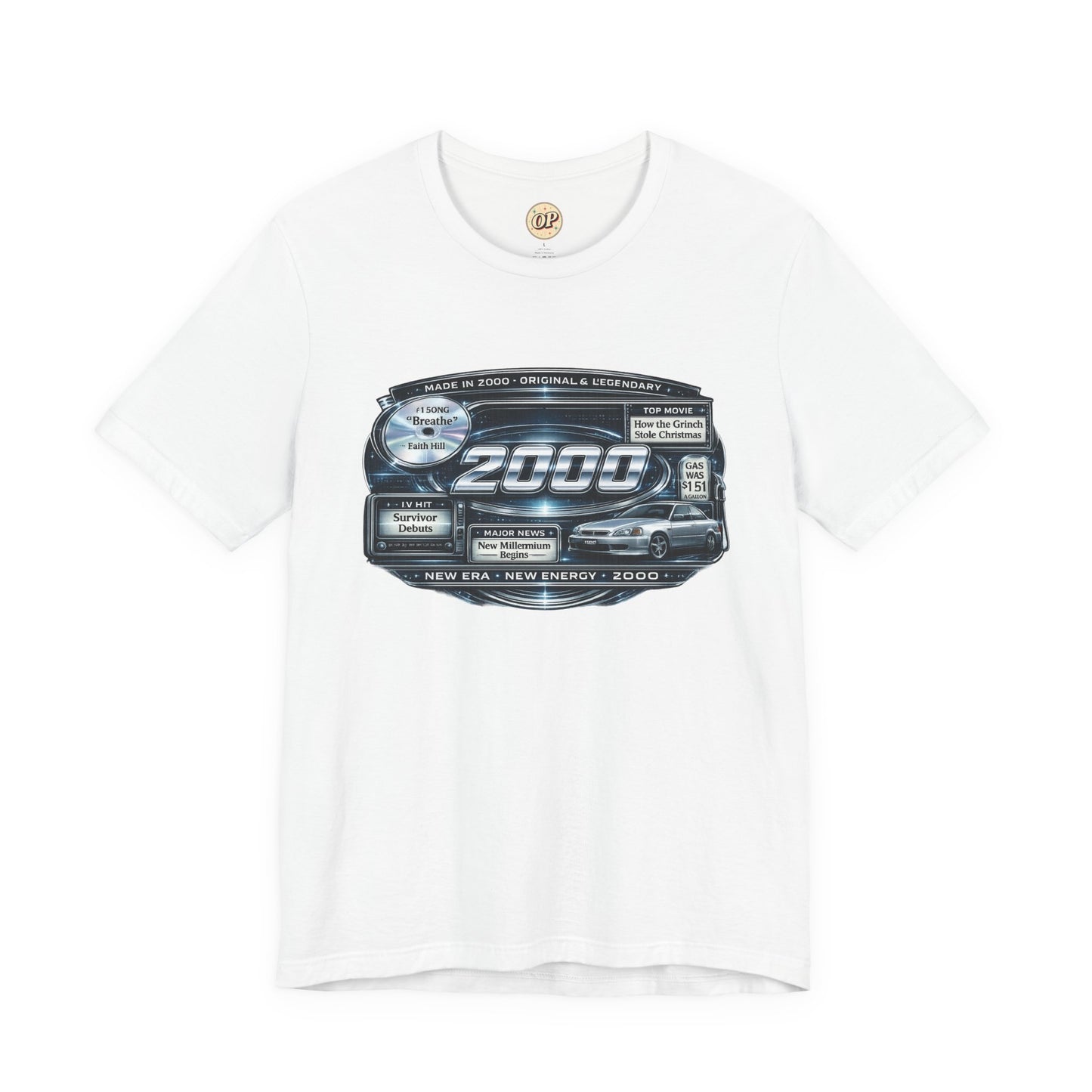 2000 Y2K Classic Car T-Shirt | Born in 2000 Birthday Gift | 26th Birthday Tee for Men & Women