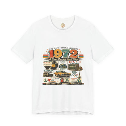 1972 Muscle Car T-Shirt | Born in 1972 Birthday Gift | 54th Birthday Tee for Men & Women