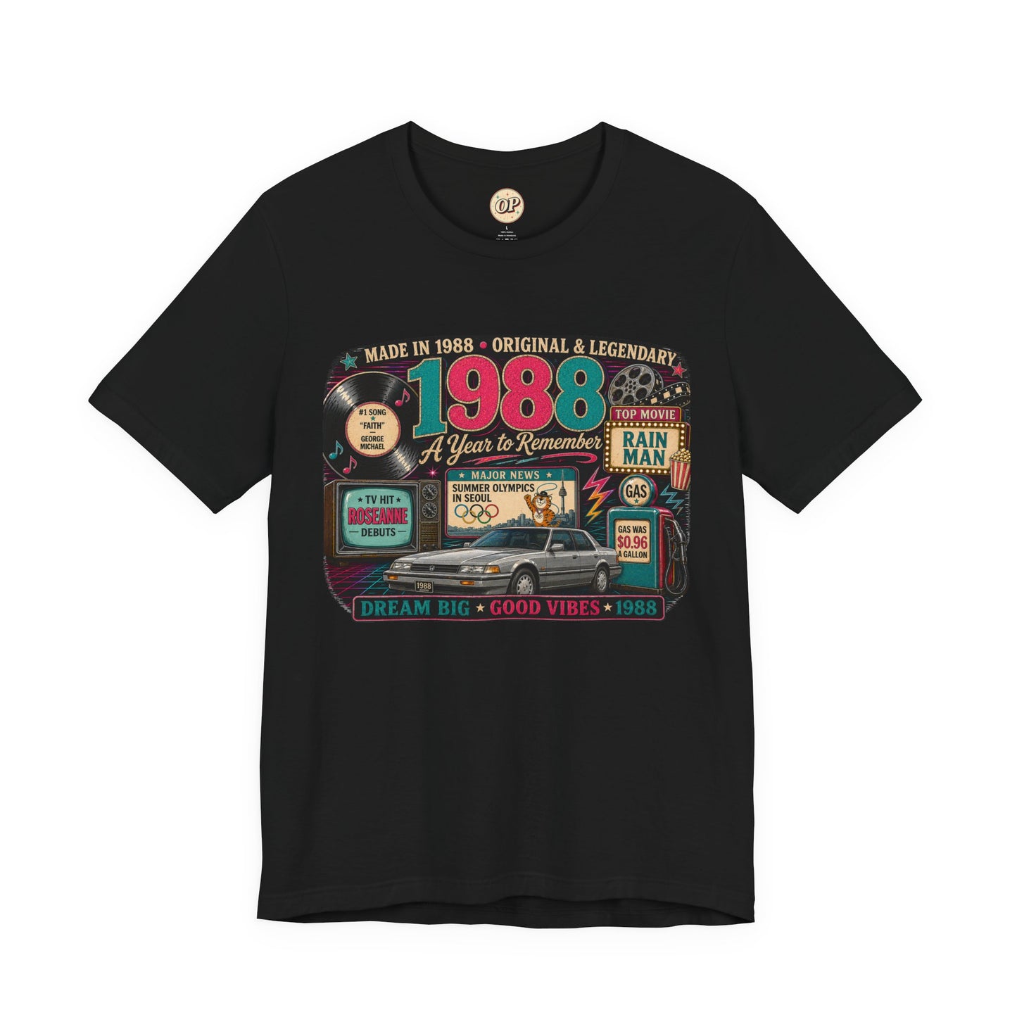 1988 Classic Car T-Shirt | Born in 1988 Birthday Gift | 38th Birthday Tee for Men & Women