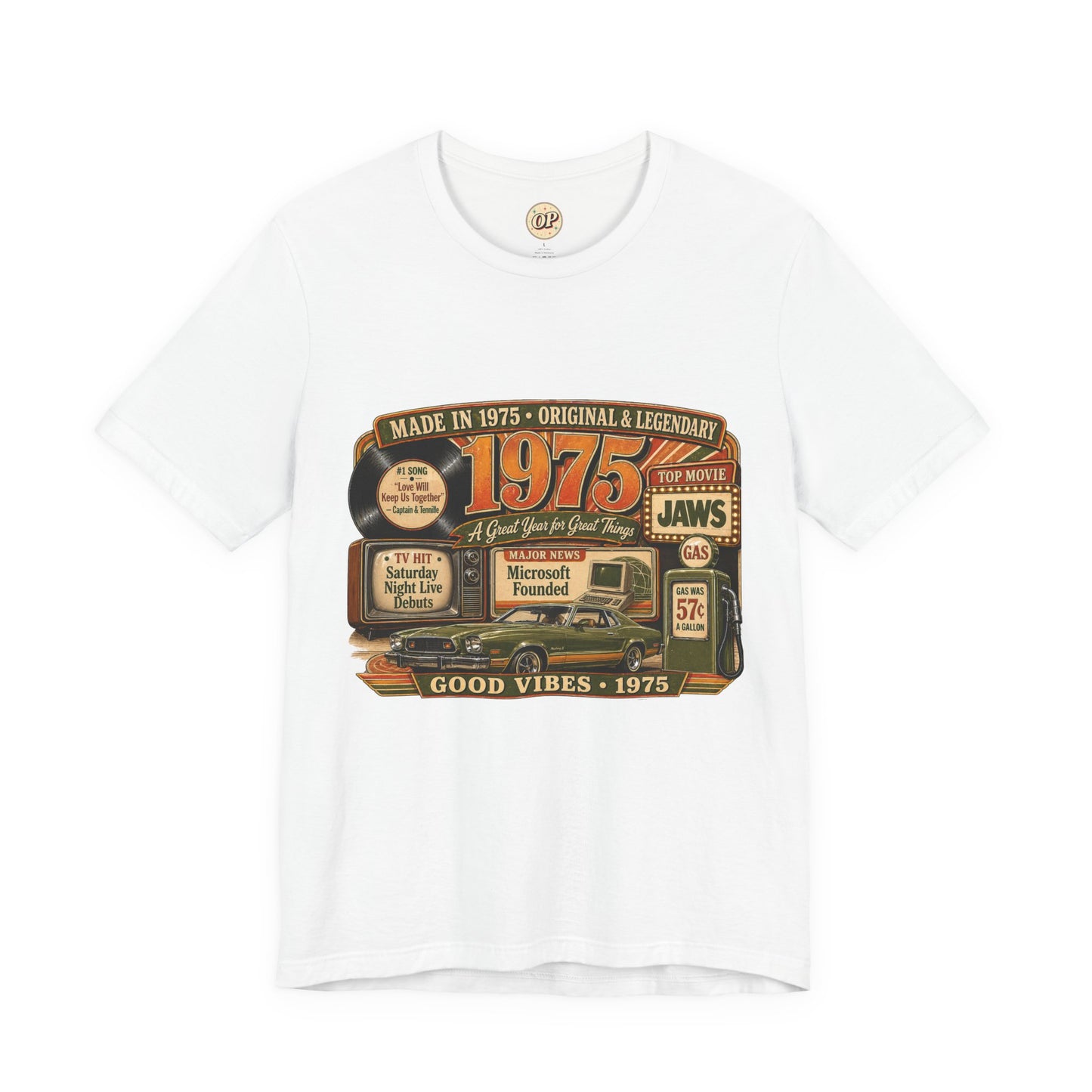 1975 Mustang II T-Shirt | Born in 1975 Birthday Gift | 51st Birthday Tee for Men & Women