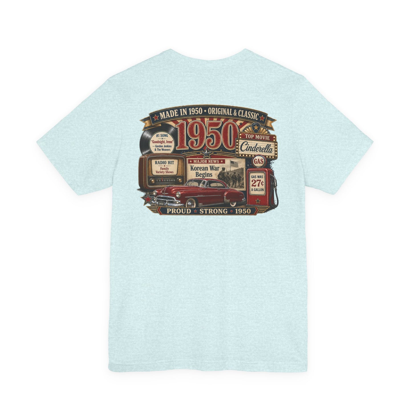 1950 Chevrolet T-Shirt | Vintage Born in 1950 Gift | 76th Birthday Retro Tee for Men & Women