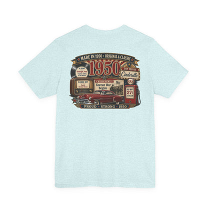 1950 Chevrolet T-Shirt | Vintage Born in 1950 Gift | 76th Birthday Retro Tee for Men & Women