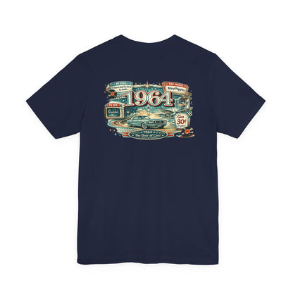 1964 Mustang T-Shirt | Vintage Born in 1964 Gift | 62nd Birthday Retro Tee for Men & Women