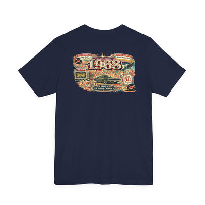 1968 Charger T-Shirt | Vintage Born in 1968 Gift | 58th Birthday Retro Tee for Men & Women
