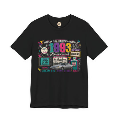 1993 Classic Car T-Shirt | Born in 1993 Birthday Gift | 33rd Birthday Tee for Men & Women