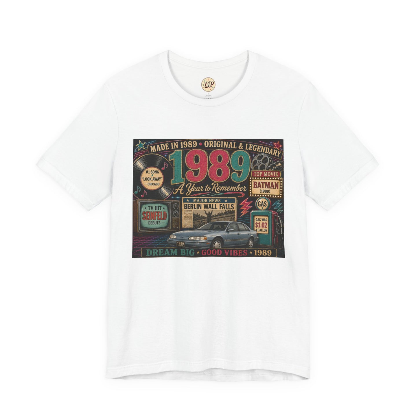 1989 Classic Car T-Shirt | Born in 1989 Birthday Gift | 37th Birthday Tee for Men & Women