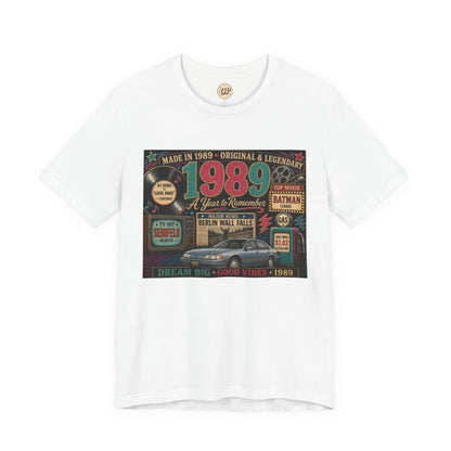 1989 Classic Car T-Shirt | Born in 1989 Birthday Gift | 37th Birthday Tee for Men & Women