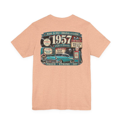 1957 Chevrolet Bel Air T-Shirt | Vintage Born in 1957 Gift | 69th Birthday Retro Tee for Men & Women