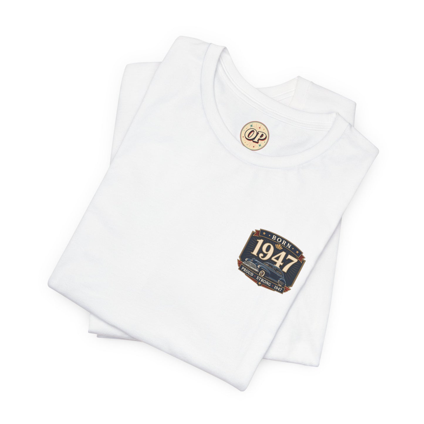1947 Fleetline T-Shirt | Vintage Born in 1947 Gift | 79th Birthday Retro Tee for Men & Women