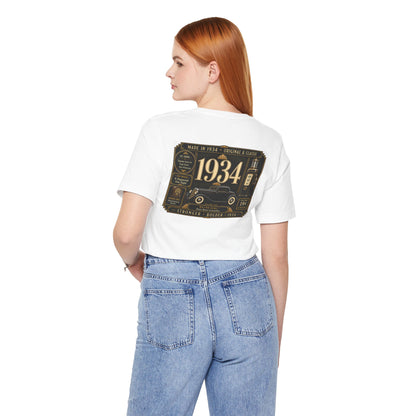 1934 Classic Truck T-Shirt | Vintage Born in 1934 Gift | 92nd Birthday Retro Tee for Men & Women