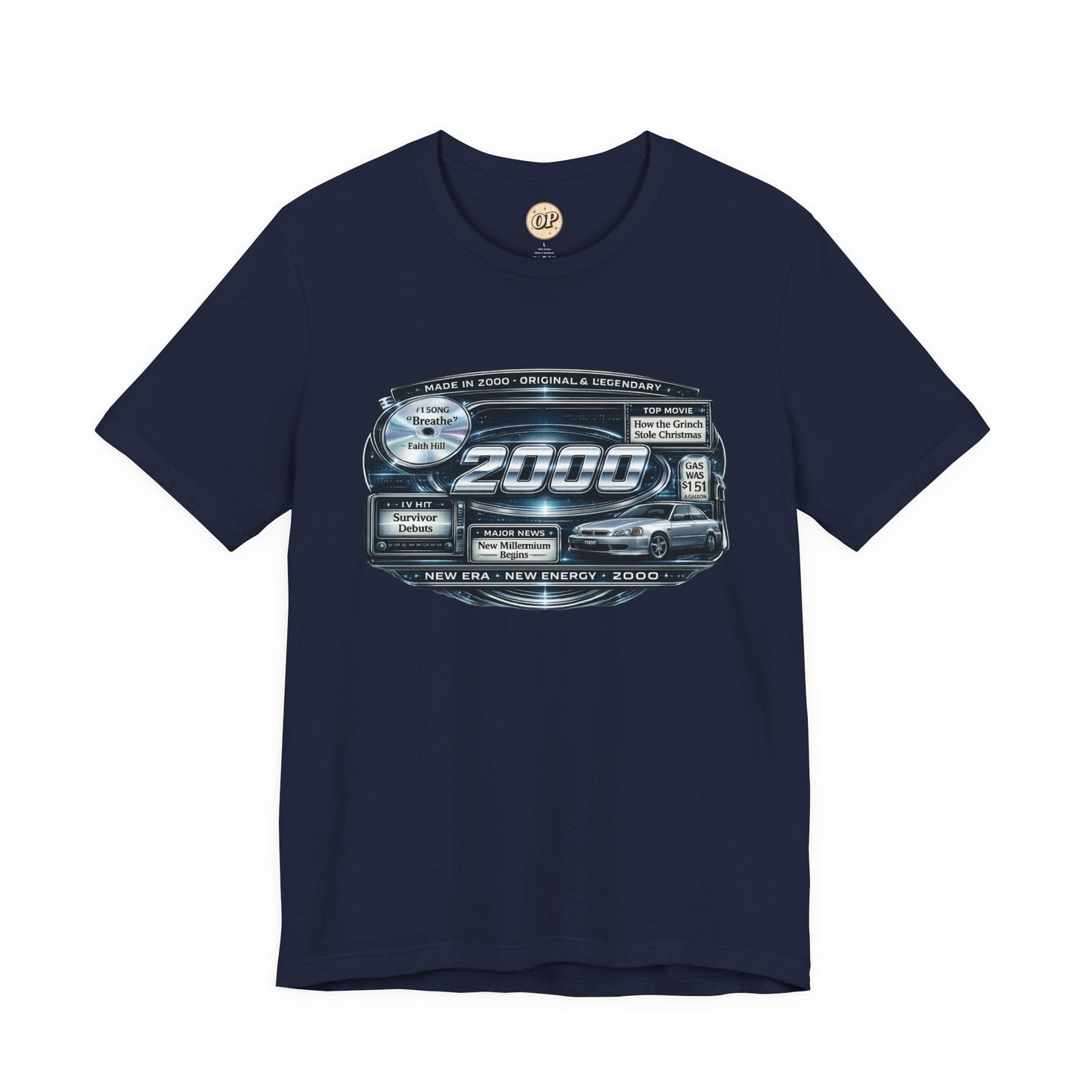 2000 Y2K Classic Car T-Shirt | Born in 2000 Birthday Gift | 26th Birthday Tee for Men & Women