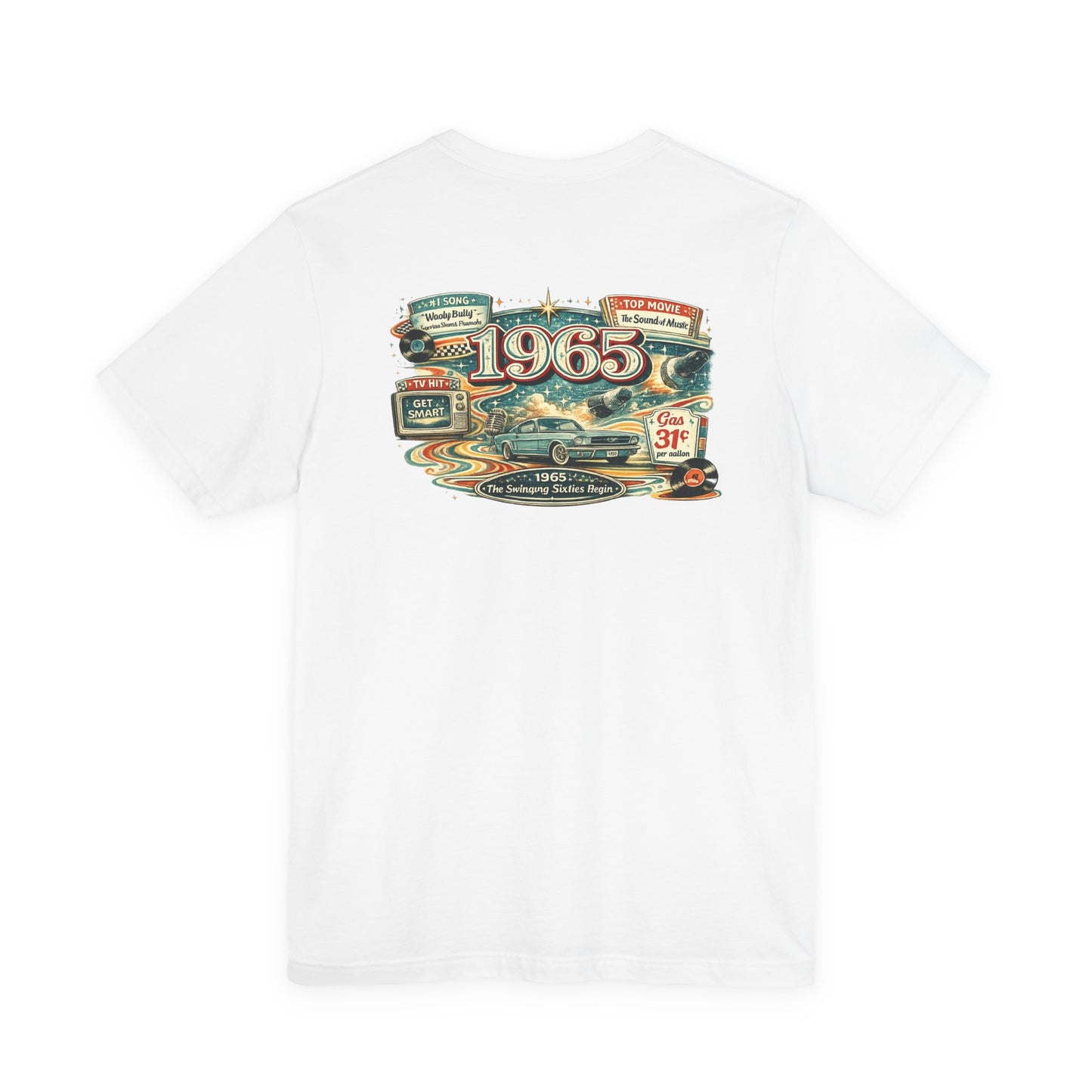 1965 Mustang Fastback T-Shirt | Vintage Born in 1965 Gift | 61st Birthday Retro Tee for Men & Women