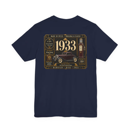 1933 Classic Truck T-Shirt | Vintage Born in 1933 Gift | 93rd Birthday Retro Tee for Men & Women