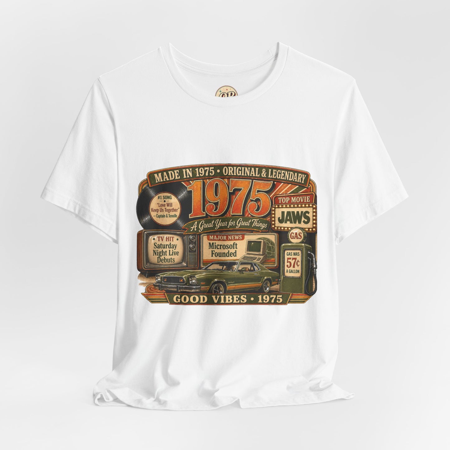 1975 Mustang II T-Shirt | Born in 1975 Birthday Gift | 51st Birthday Tee for Men & Women