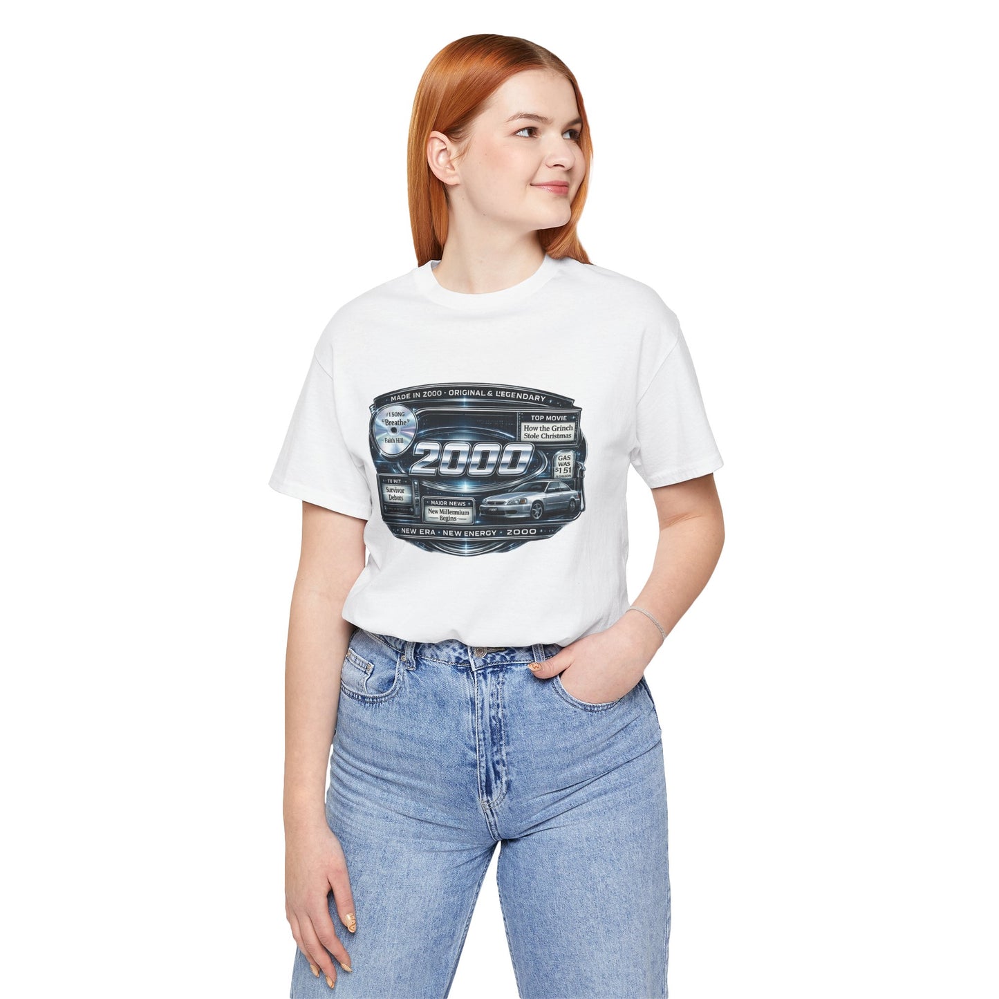 2000 Y2K Classic Car T-Shirt | Born in 2000 Birthday Gift | 26th Birthday Tee for Men & Women