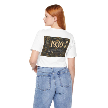 1939 Cadillac Series 62 T-Shirt | Vintage Born in 1939 Gift | 87th Birthday Retro Tee for Men & Women