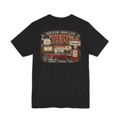 1950 Chevrolet T-Shirt | Vintage Born in 1950 Gift | 76th Birthday Retro Tee for Men & Women