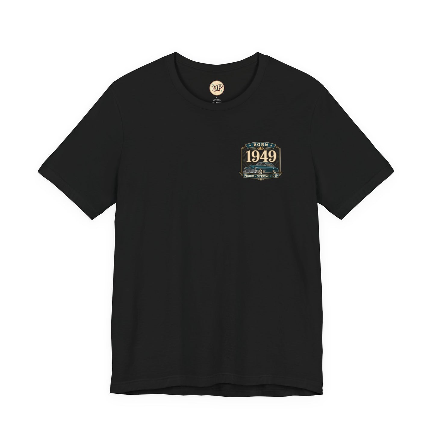 1949 Cadillac T-Shirt | Vintage Born in 1949 Gift | 77th Birthday Retro Tee for Men & Women