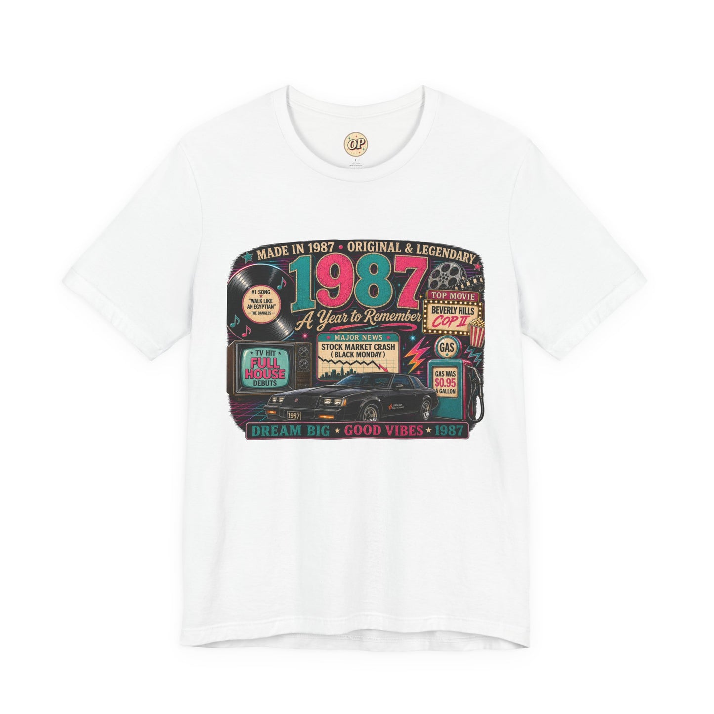 1987 Classic Muscle Car T-Shirt | Born in 1987 Birthday Gift | 39th Birthday Tee for Men & Women
