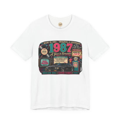 1987 Classic Muscle Car T-Shirt | Born in 1987 Birthday Gift | 39th Birthday Tee for Men & Women