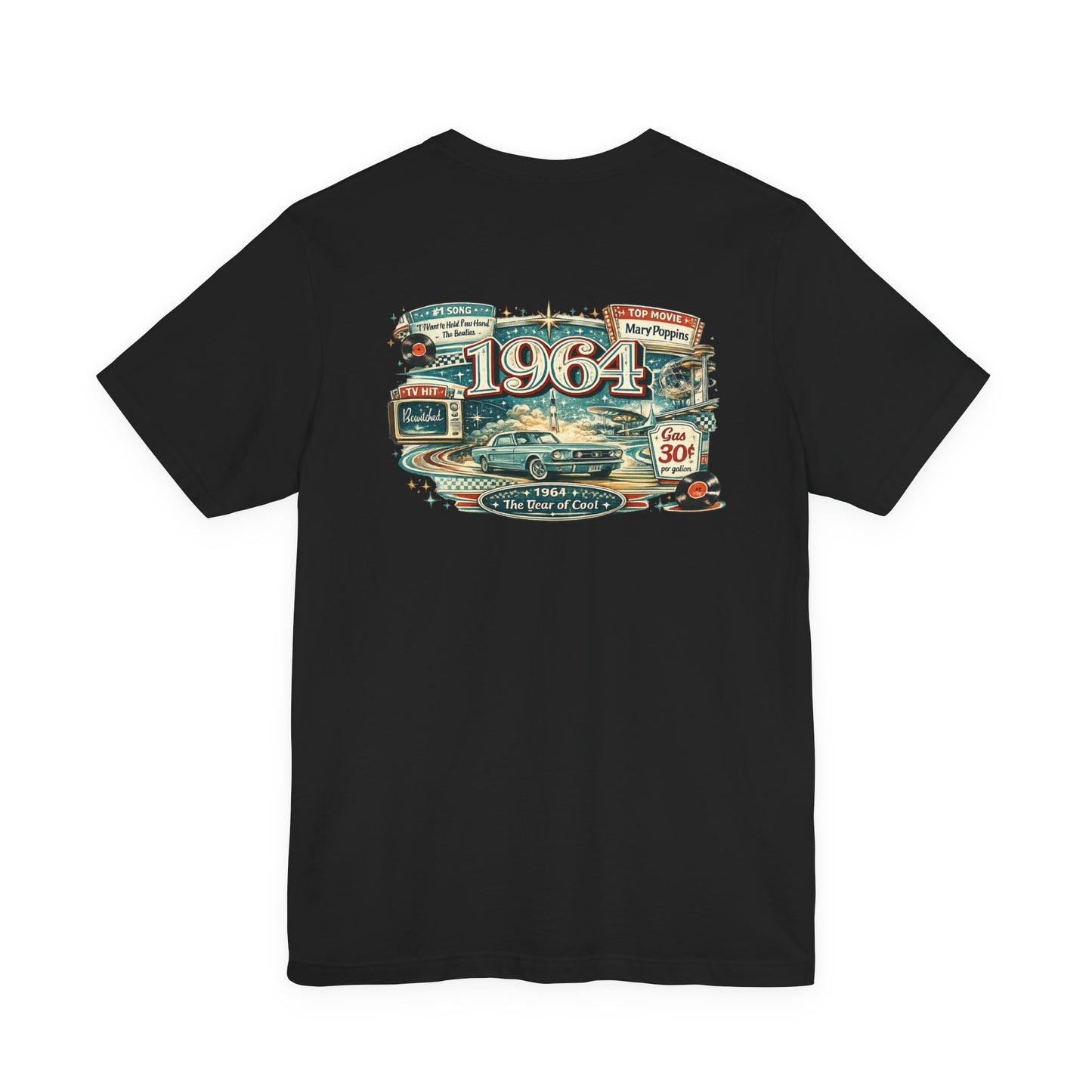 1964 Mustang T-Shirt | Vintage Born in 1964 Gift | 62nd Birthday Retro Tee for Men & Women