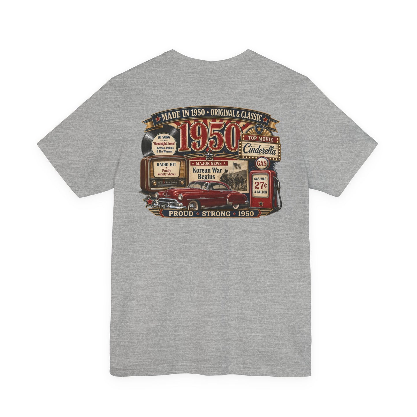 1950 Chevrolet T-Shirt | Vintage Born in 1950 Gift | 76th Birthday Retro Tee for Men & Women