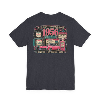 1956 Thunderbird T-Shirt | Vintage Born in 1956 Gift | 70th Birthday Retro Tee for Men & Women