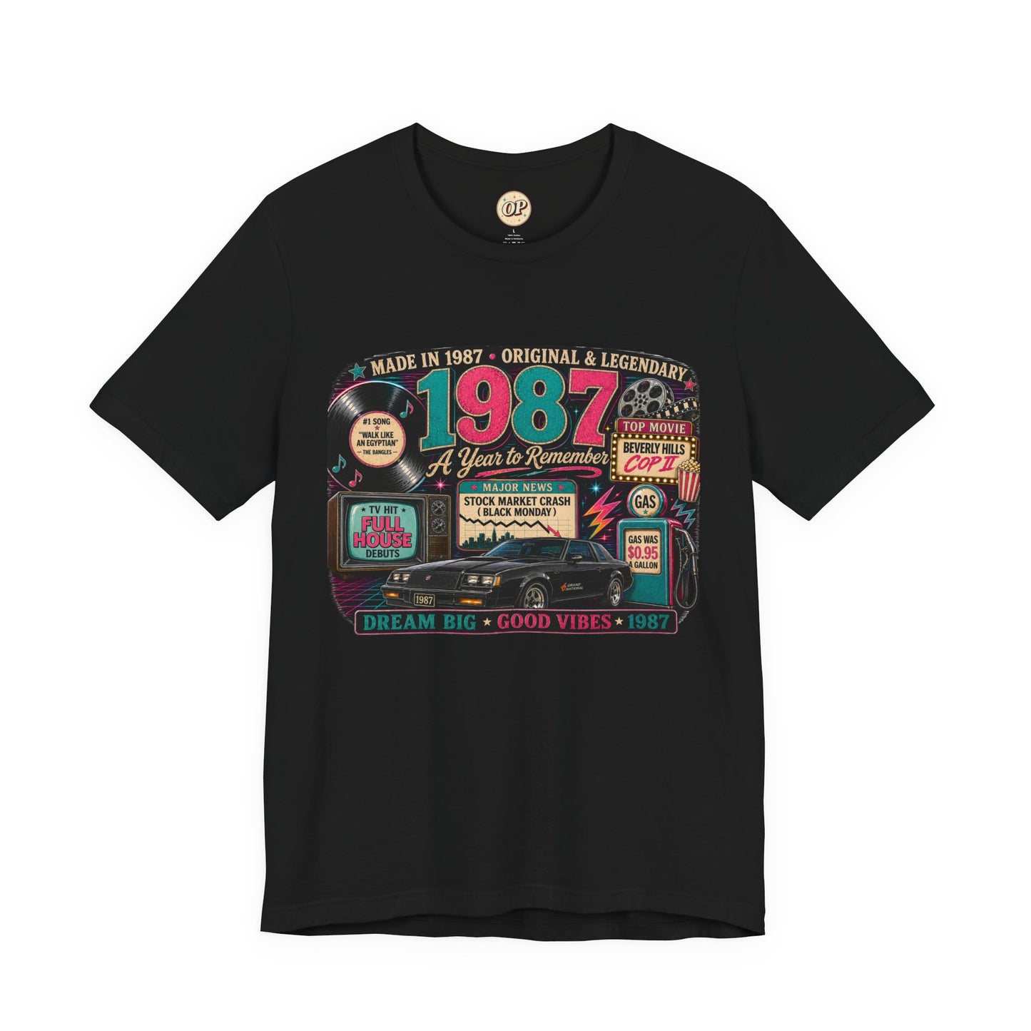 1987 Classic Muscle Car T-Shirt | Born in 1987 Birthday Gift | 39th Birthday Tee for Men & Women