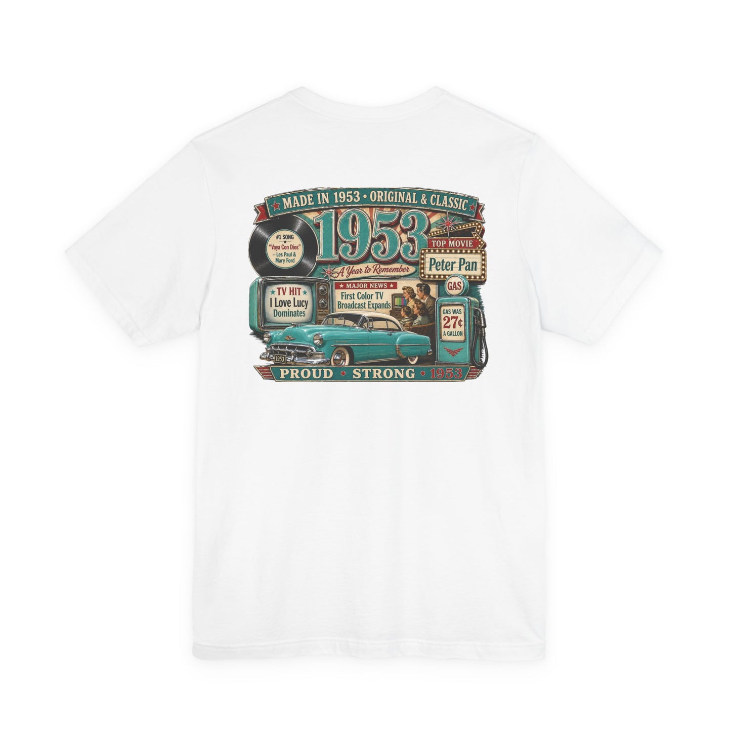 1953 Chevrolet T-Shirt | Vintage Born in 1953 Gift | 73rd Birthday Retro Tee for Men & Women