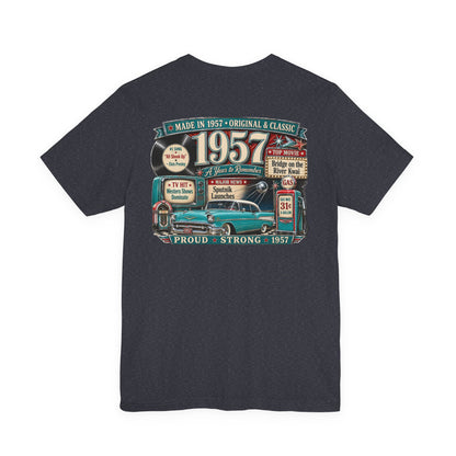 1957 Chevrolet Bel Air T-Shirt | Vintage Born in 1957 Gift | 69th Birthday Retro Tee for Men & Women