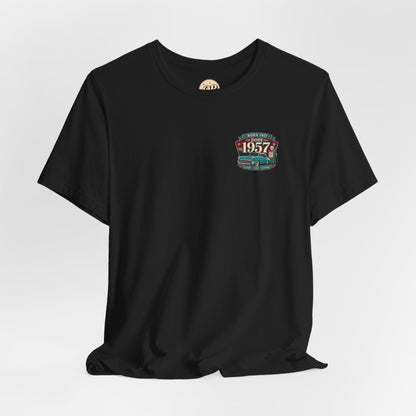 1957 Chevrolet Bel Air T-Shirt | Vintage Born in 1957 Gift | 69th Birthday Retro Tee for Men & Women