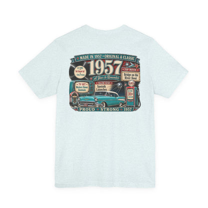 1957 Chevrolet Bel Air T-Shirt | Vintage Born in 1957 Gift | 69th Birthday Retro Tee for Men & Women