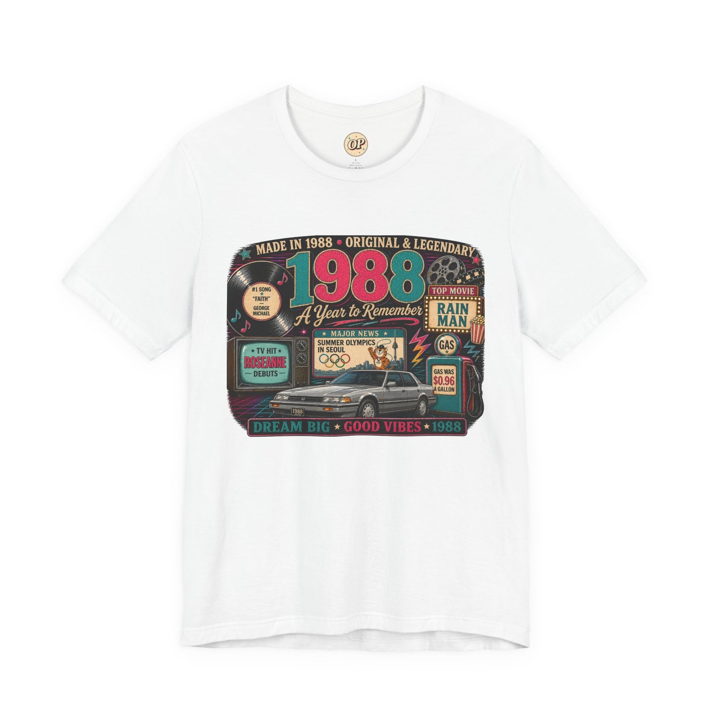 1988 Classic Car T-Shirt | Born in 1988 Birthday Gift | 38th Birthday Tee for Men & Women