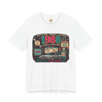 1988 Classic Car T-Shirt | Born in 1988 Birthday Gift | 38th Birthday Tee for Men & Women