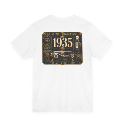 1935 Auburn Speedster T-Shirt | Vintage Born in 1935 Gift | 91st Birthday Retro Tee for Men & Women