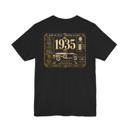 1935 Auburn Speedster T-Shirt | Vintage Born in 1935 Gift | 91st Birthday Retro Tee for Men & Women