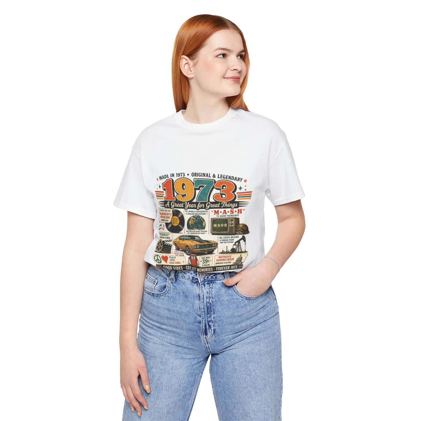 1973 Muscle Car T-Shirt | Born in 1973 Birthday Gift | 53rd Birthday Tee for Men & Women