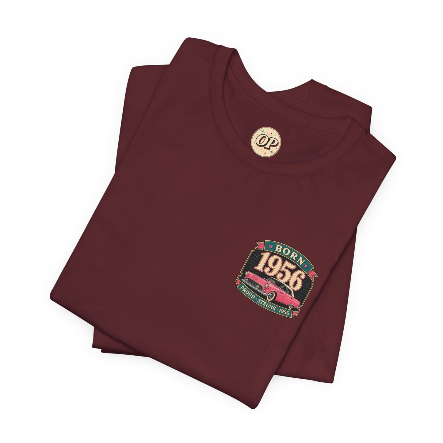 1956 Thunderbird T-Shirt | Vintage Born in 1956 Gift | 70th Birthday Retro Tee for Men & Women