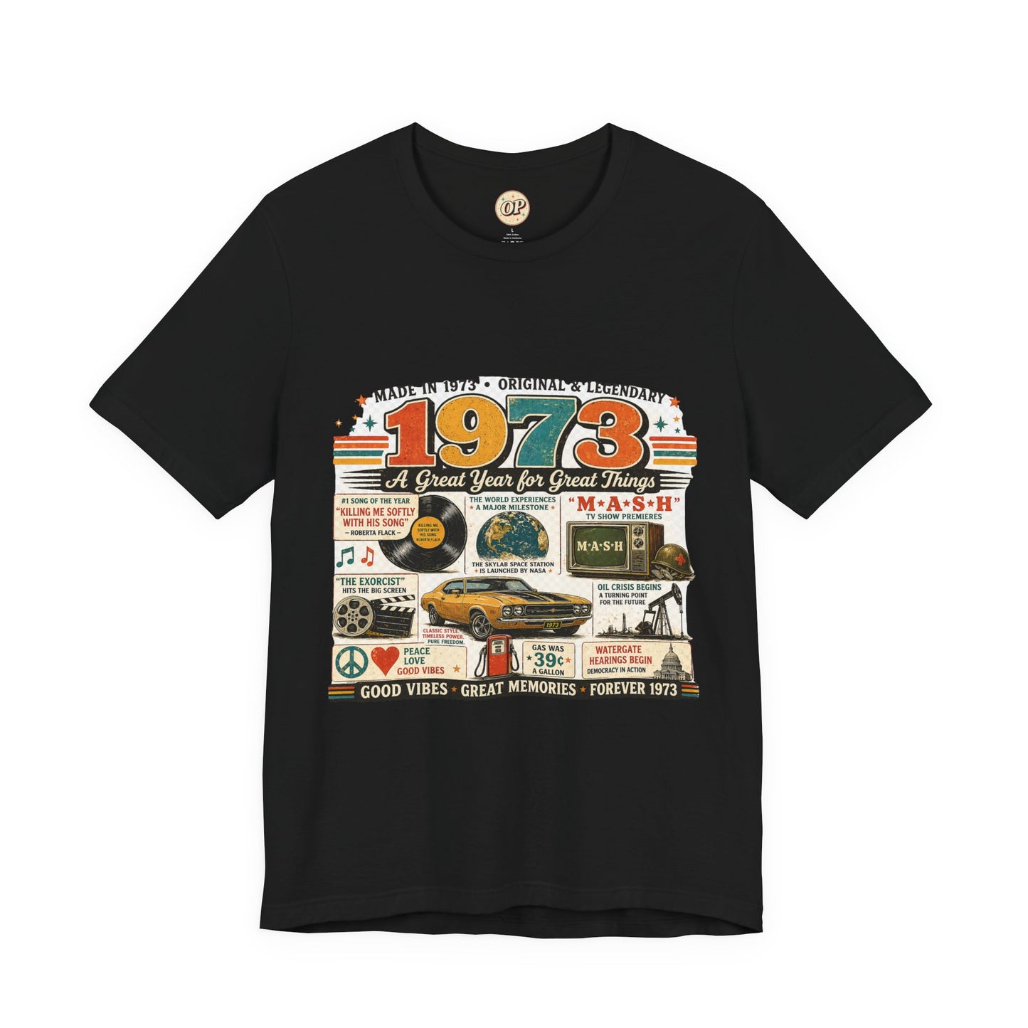 1973 Muscle Car T-Shirt | Born in 1973 Birthday Gift | 53rd Birthday Tee for Men & Women