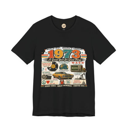 1973 Muscle Car T-Shirt | Born in 1973 Birthday Gift | 53rd Birthday Tee for Men & Women