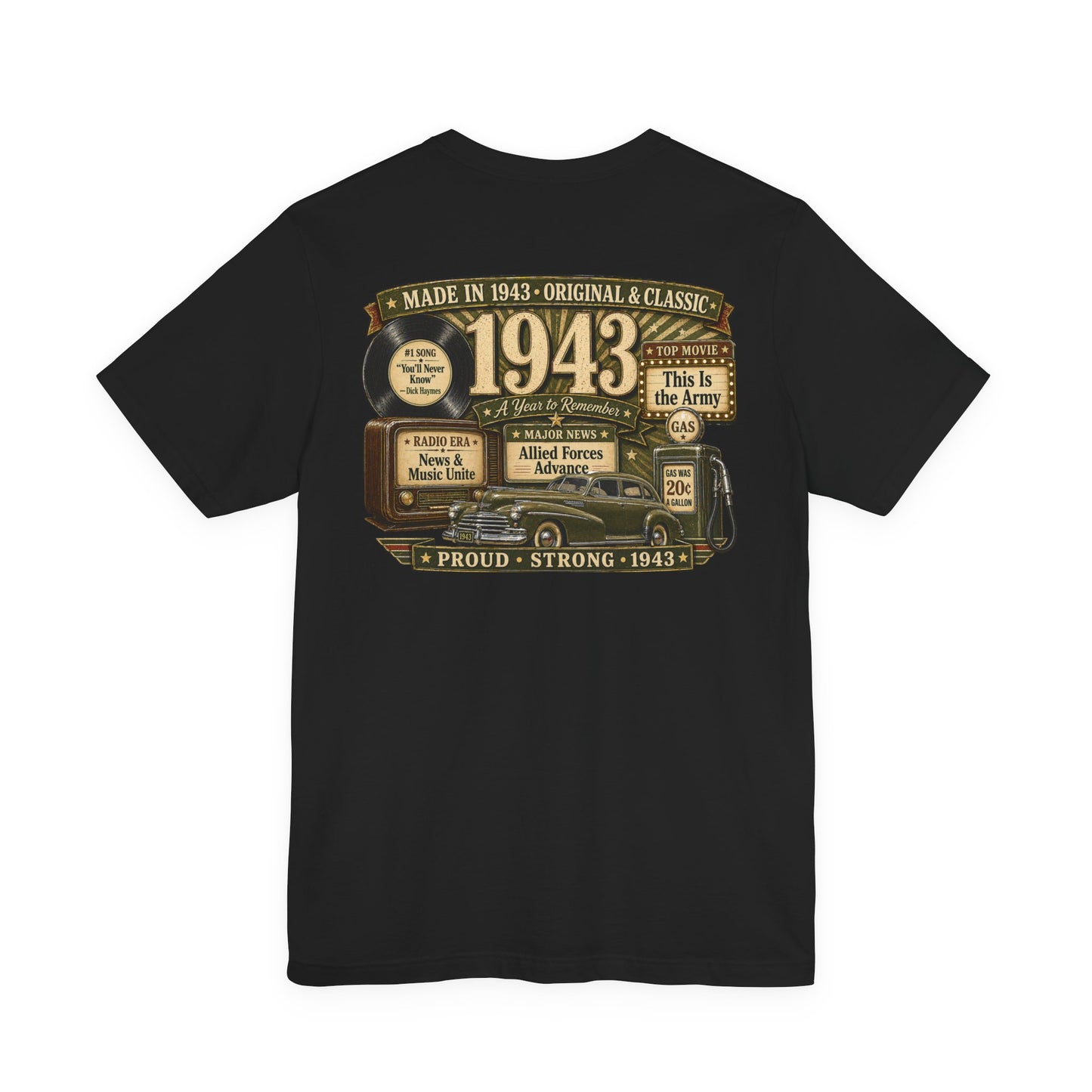 1943 Fleetmaster T-Shirt | Vintage Born in 1943 Gift | 83rd Birthday Retro Tee for Men & Women