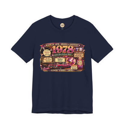 1978 Muscle Car T-Shirt | Born in 1978 Birthday Gift | 48th Birthday Tee for Men & Women