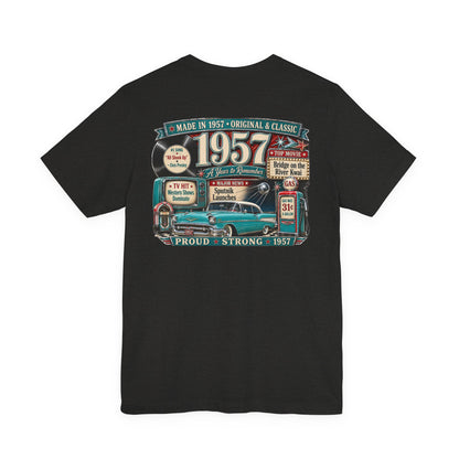 1957 Chevrolet Bel Air T-Shirt | Vintage Born in 1957 Gift | 69th Birthday Retro Tee for Men & Women